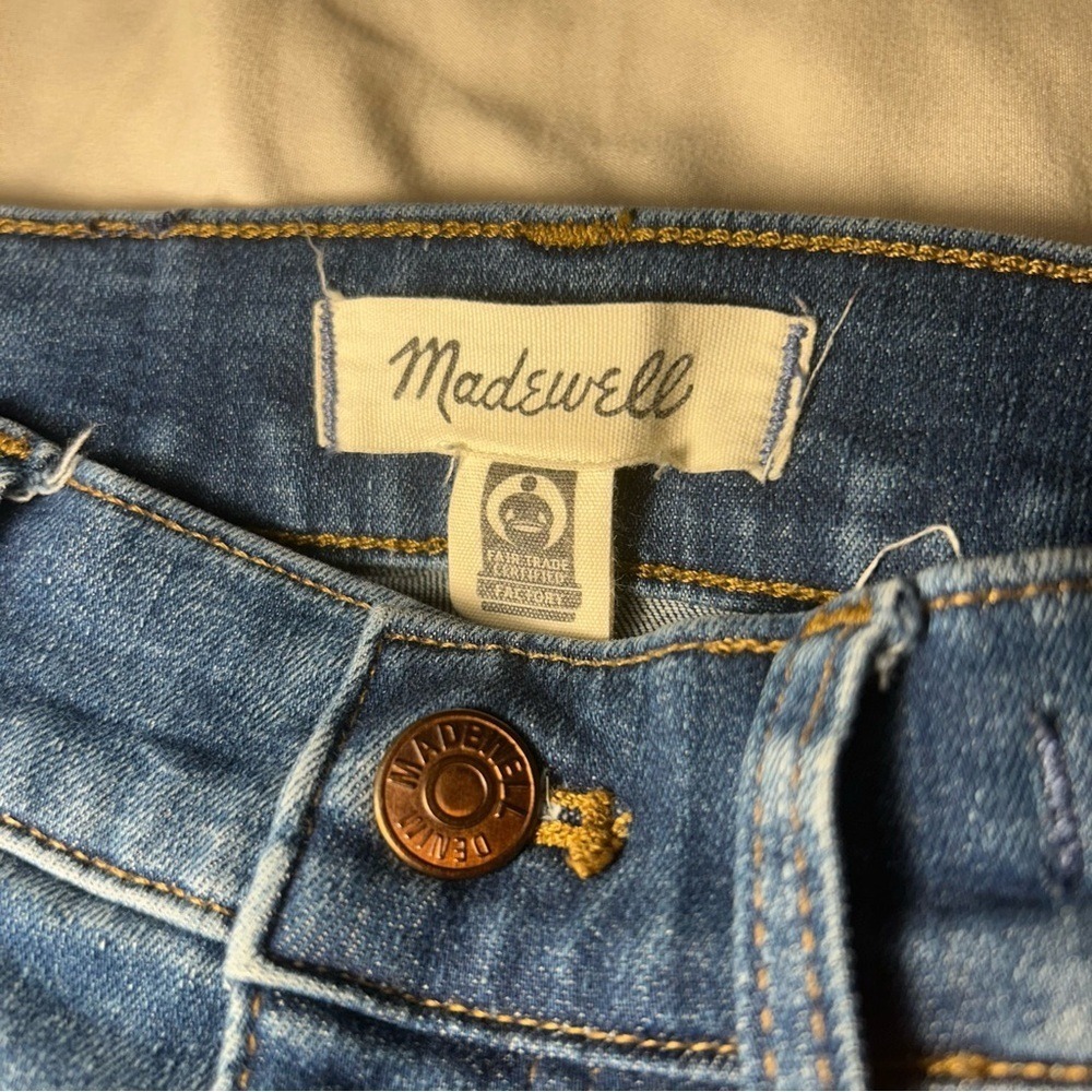 Madewell 9" Mid-Rise Skinny Jeans 24P Petite Blue Fair Trade Stretch Denim - Picture 10 of 13